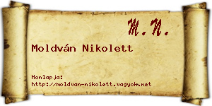 Moldván Nikolett névjegykártya