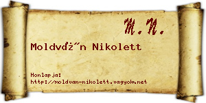 Moldván Nikolett névjegykártya