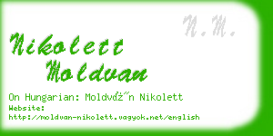 nikolett moldvan business card